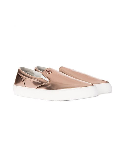 Armani Pink Jeans Rose Gold Sneaker