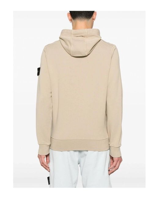 Stone Island Natural Compass Badge S0051 Hooded Top for men