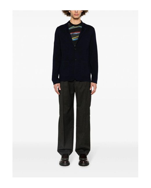 Paul Smith Blue Knitted Sb Jacket for men