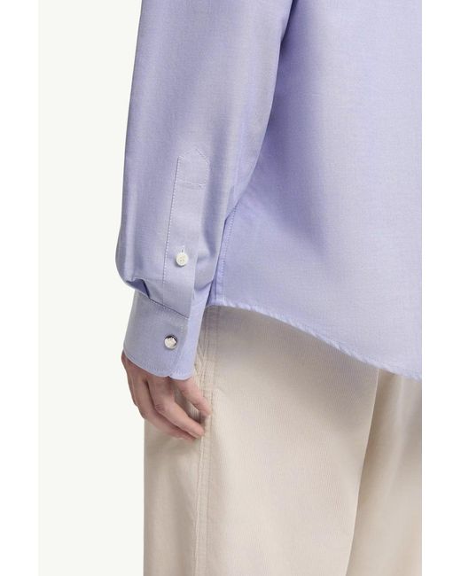 Moncler Purple Cotton Shirt for men