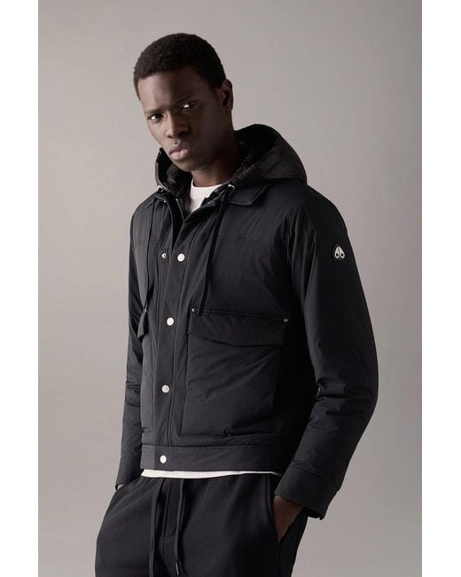 Moose Knuckles Black Brixton Trucker Jacket for men