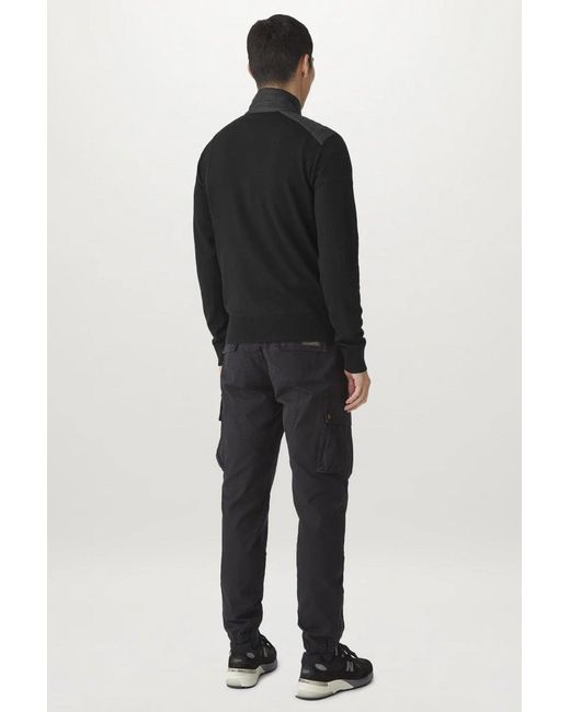 Belstaff Black Kilmington 1/4 Zip Sweater for men