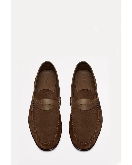 Tom Ford Brown Ripley Suede Loafers for men
