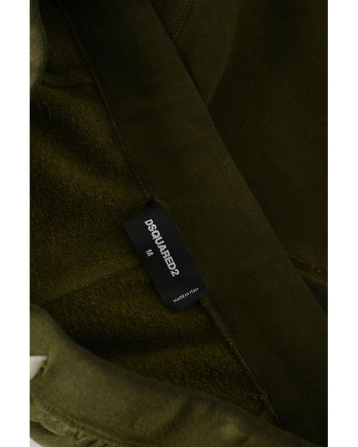 DSquared² Green Long Arnold Jersey Shorts for men