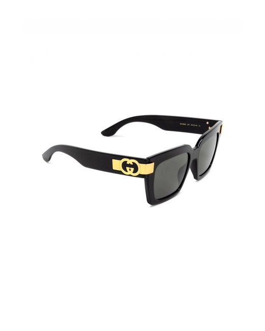 Gucci Black GG Interlocking Logo Sunglasses