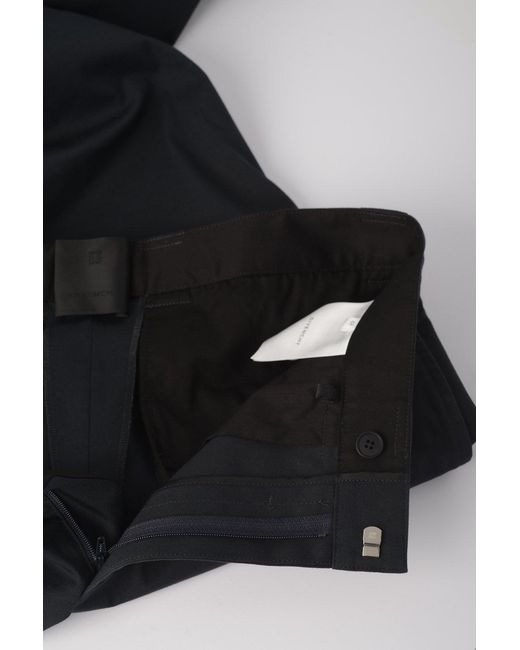 Givenchy Blue Straight Leg Cotton Trousers for men
