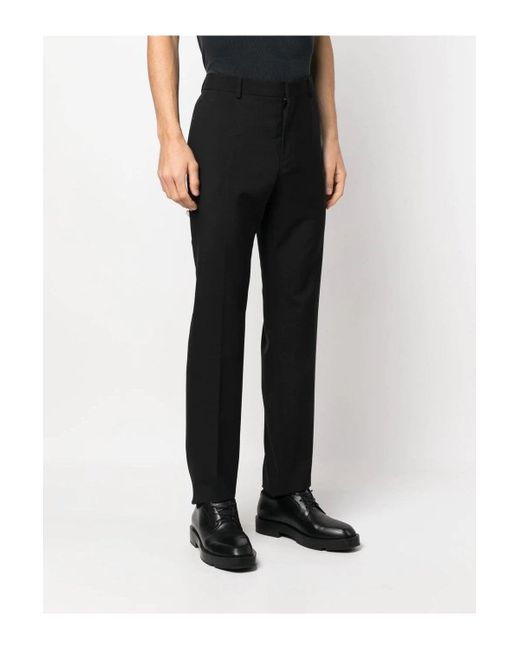 Valentino Black Tailoring Wool Trousers for men