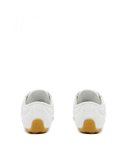 McQueen White Boxe Leather Sneakers for men