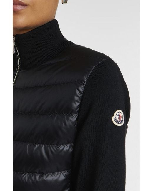 Moncler Black Hybrid Cardigan