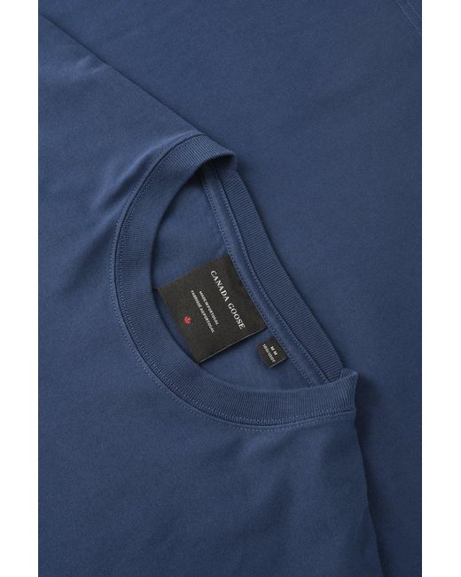 Canada Goose Blue Vantage T Shirt Embroidery Logo for men