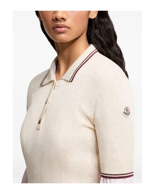 Moncler Natural Knitted Polo