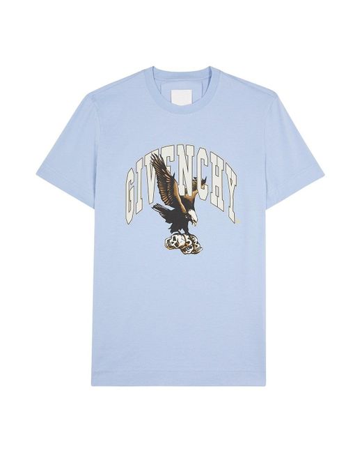 Givenchy Blue Slim Fit Graphic T Shirt for men
