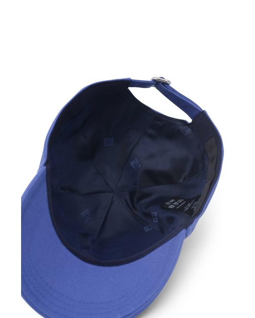 Givenchy Blue Logo Curved Cap for men