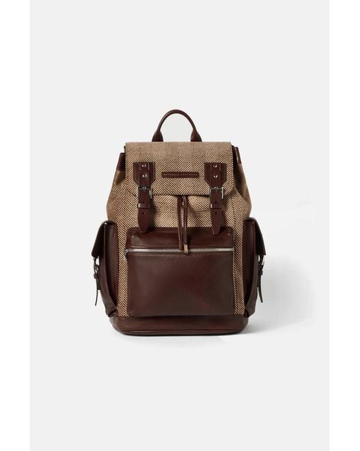 Brunello Cucinelli Brown Leather Backpack for men