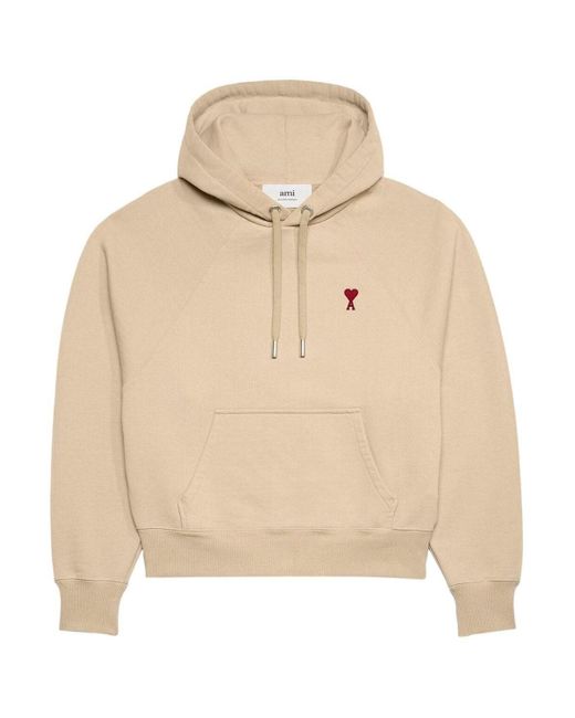 AMI Natural Adc Heavy Loopback Hoodie Beige for men