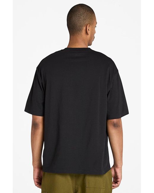 Timberland Black Hampthon Stack Logo Tee for men