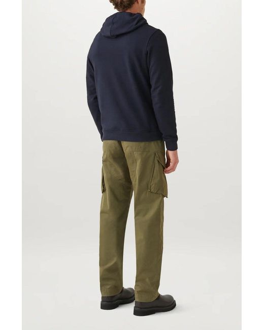 Belstaff Blue Patch Logo Hooded Top for men