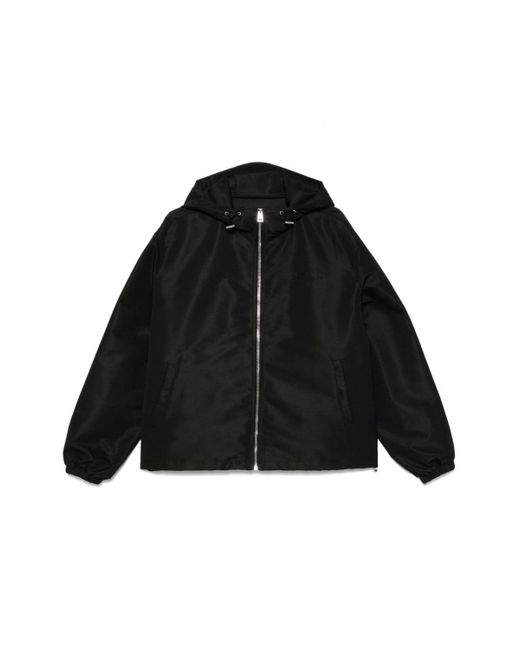 Givenchy Black Polyfaille Hoodie Windbreaker for men