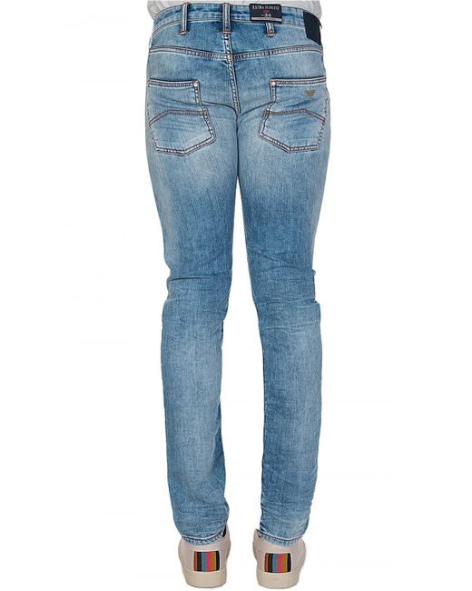 mens light blue armani jeans