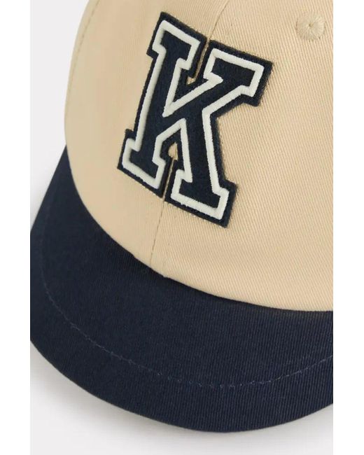 KENZO White K Letter Baseball Cap for men