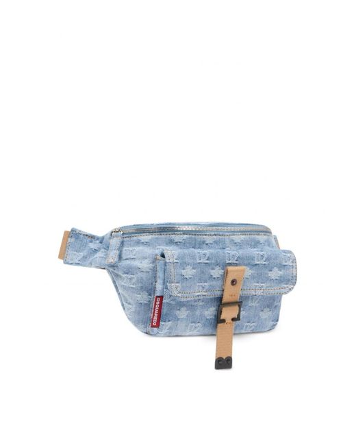 DSquared² Blue D2 Monogram Belt Bag for men