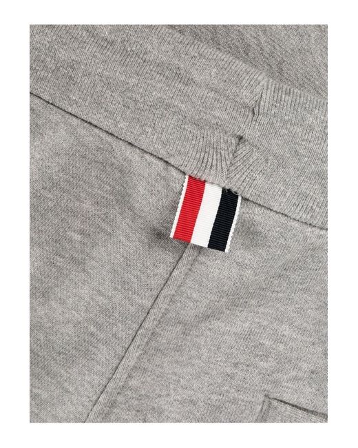 Thom Browne Gray Engineered 4-bar JOGGERS for men