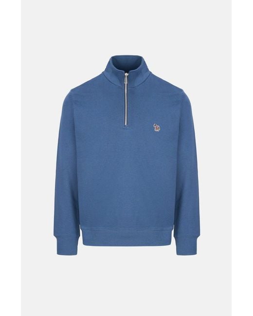 Paul Smith Blue Zebra 1/4 Zip Sweater for men