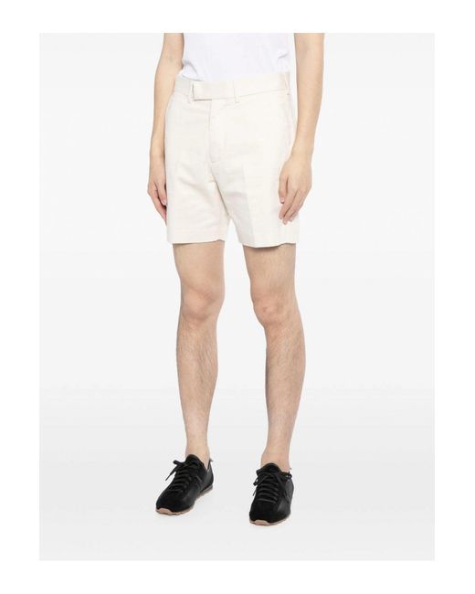 Tom Ford Natural Japanese Brushed Cotton Shorts for men