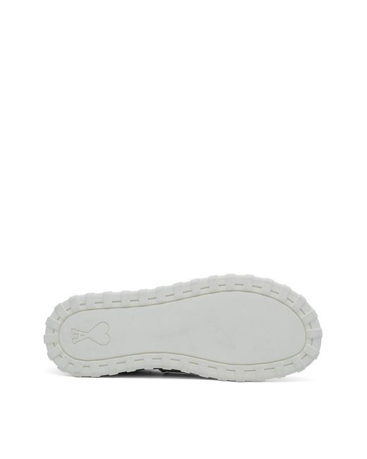 AMI Gray Leather Walk Sneakers for men