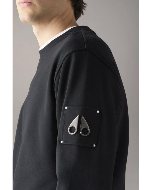 Moose Knuckles Black Hartsfield Sweatshirt for men