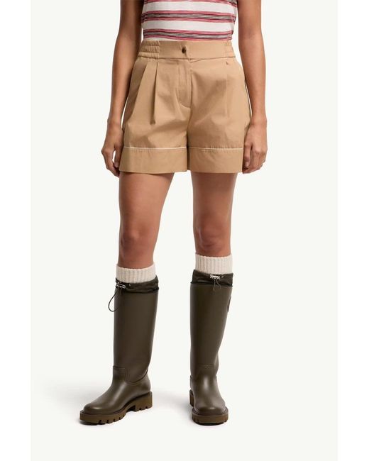 Moncler Natural Cotton Shorts