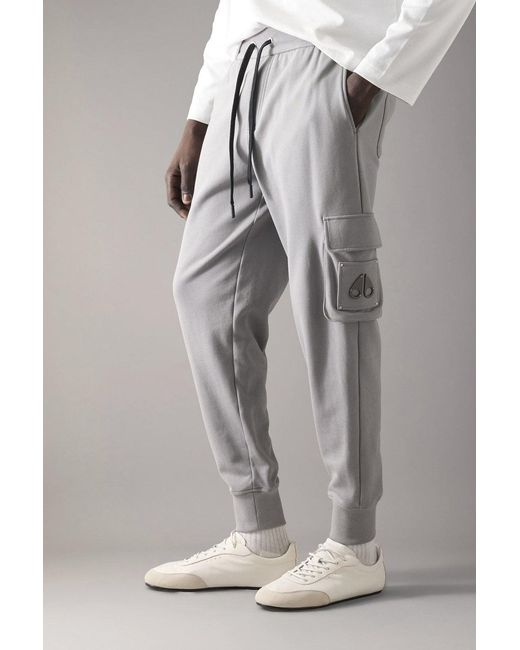 Moose Knuckles Gray Hartsfield Cargo JOGGERS for men