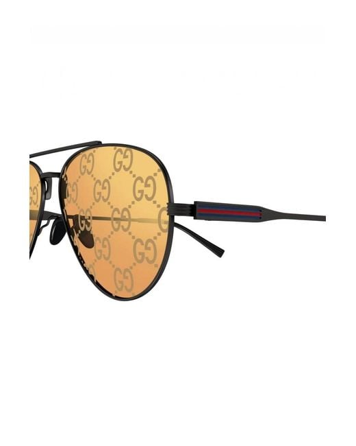 Gucci Natural Metal Aviator Sunglasses