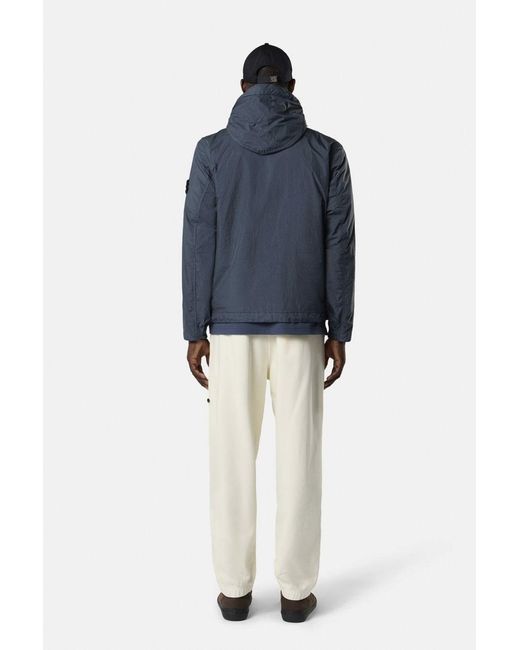 Stone Island Blue Hooded 4100001 Jacket for men