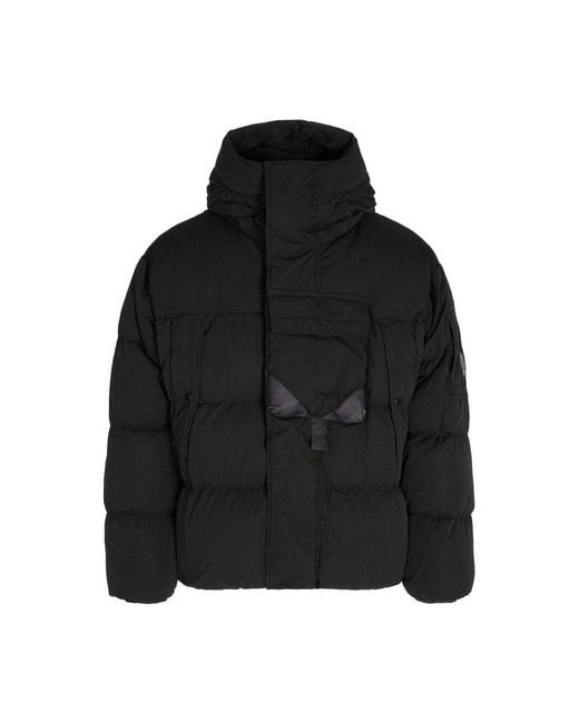 C P Company Black Eco Chrome-e Down Jacket for men