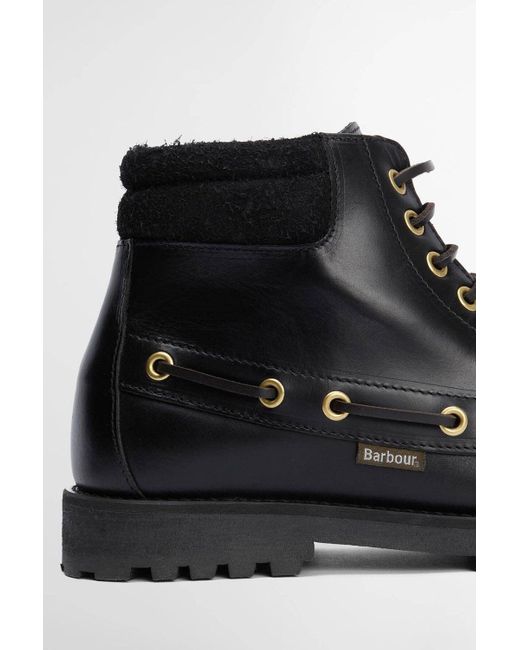 Barbour Black Tiller Moccasin Boot for men