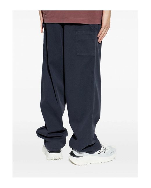 Moncler Blue Carpenter Trousers for men