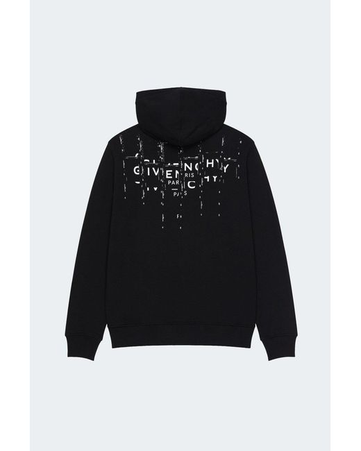 Givenchy Blue Back Branding Zip Hooded Top for men