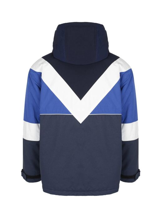 Valentino Blue Nylon Cotton Hooded Jacket for men