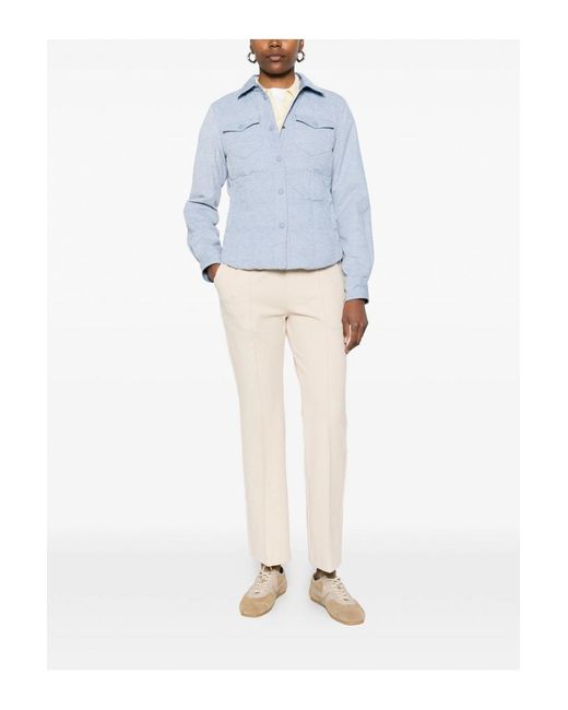 Moncler Blue Nangy Shirt Jacket
