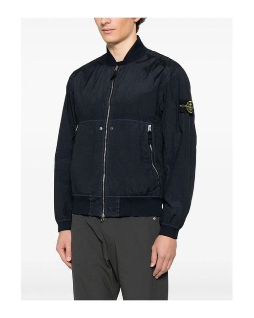 Stone Island Blue 4100019 Bomber Jacket for men