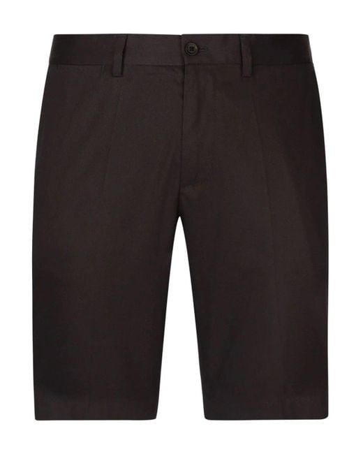 Dolce & Gabbana Gray Tapered Cotton Shorts for men