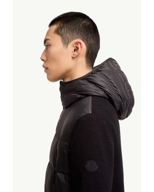 Moncler Black Hybrid Hooded Jacket for men