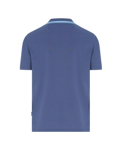 Paul Smith Blue Ps Regular Fit Zip Polo for men