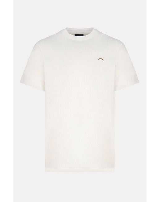 Paul & Shark White Pure Cotton Jersey Badge T Shirt for men