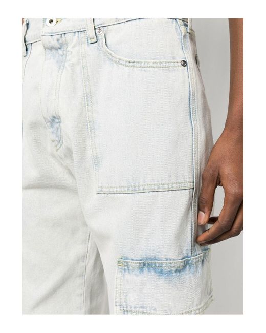 Off-White c/o Virgil Abloh White Graffiti Emb Denim Jeans Blue for men