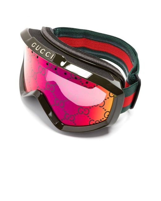 Gucci Pink Webbing Ski Glasses