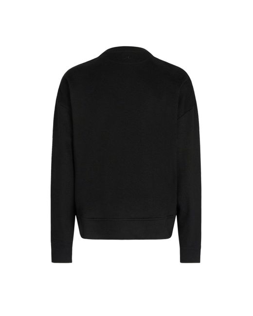 Paul & Shark Black Fleece Logo Sweatshirt for men