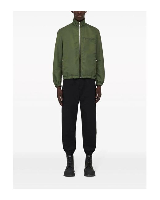McQueen Green Hybrid Zip Jacket Khaki for men