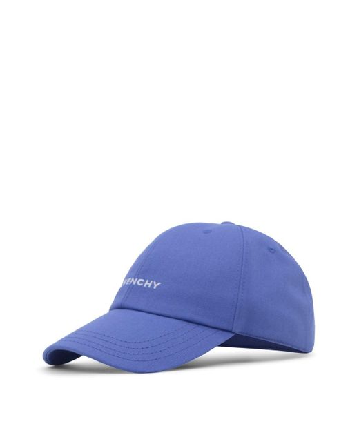 Givenchy Blue Logo Curved Cap for men
